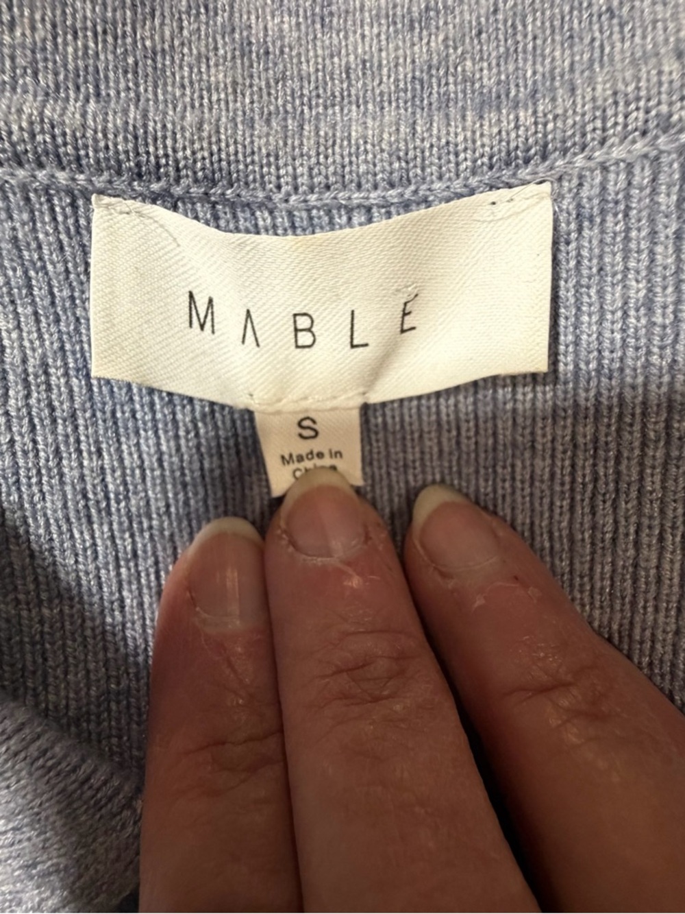 Mable blue long sleeve distressed jacket sweater size small‎ - Picture 4 of 12